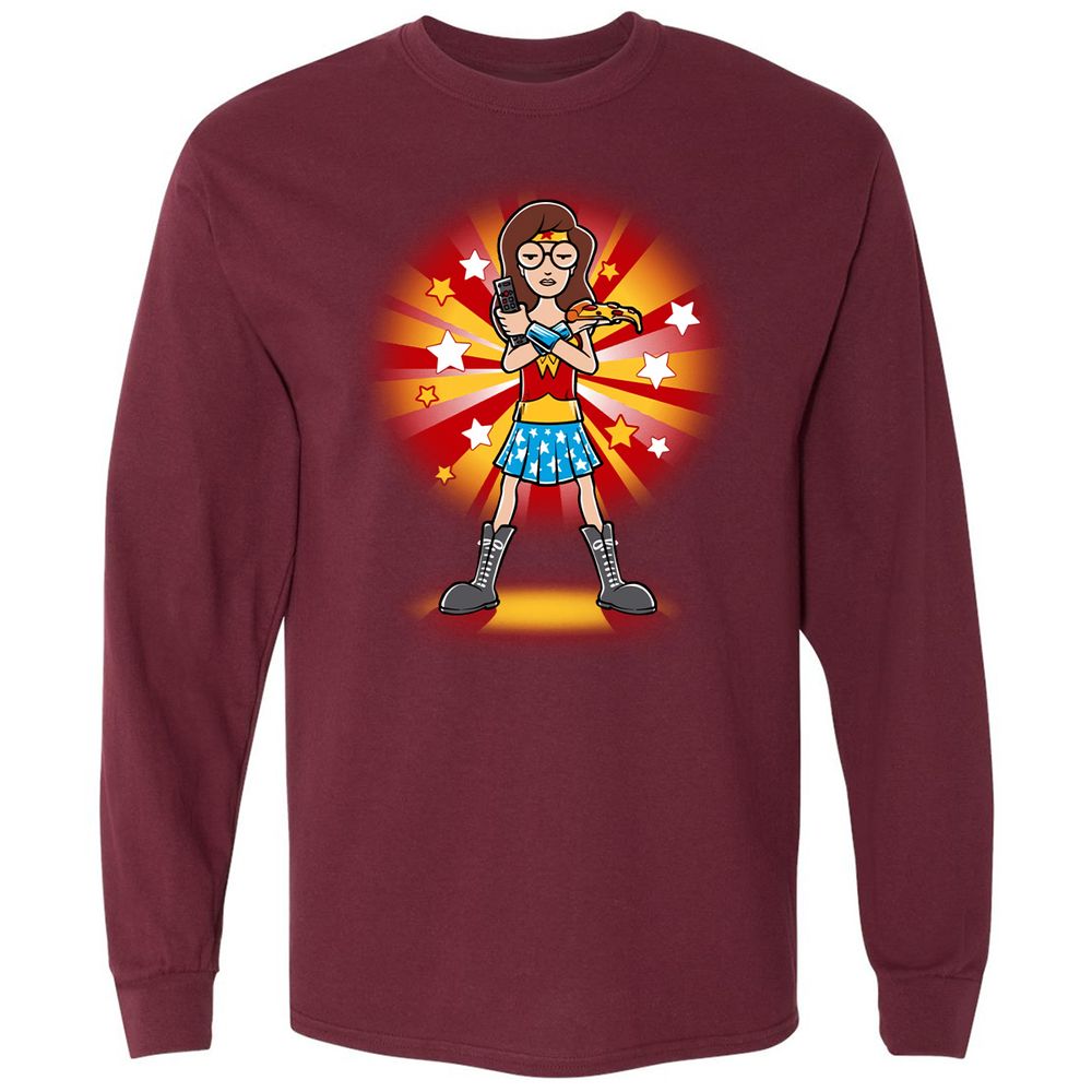 Long Sleeve T-Shirt - 2K7258NX - Maroon - 11