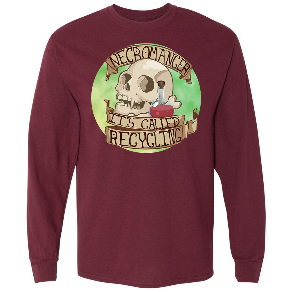Long Sleeve T-Shirt - 8ZQGLXN7 - Maroon - 11