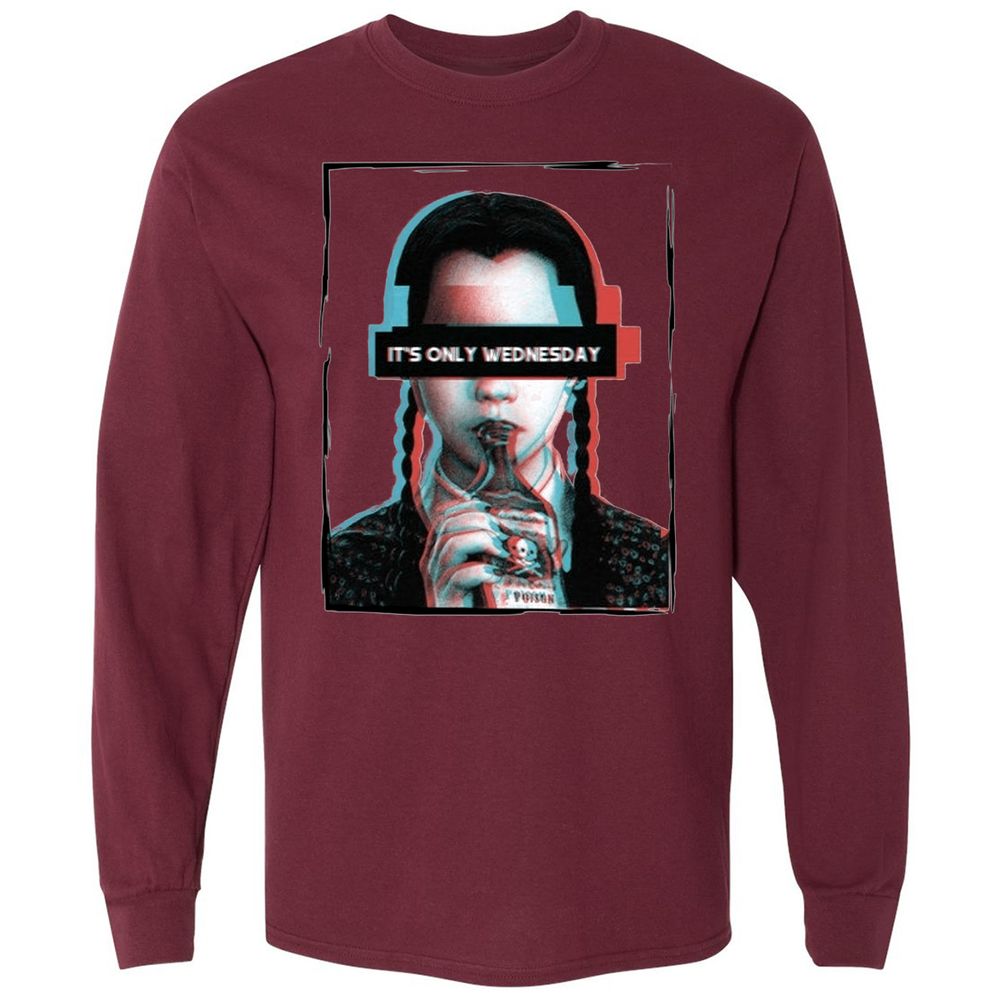 Long Sleeve T-Shirt - 8T8QUJ3Y - Maroon - 11