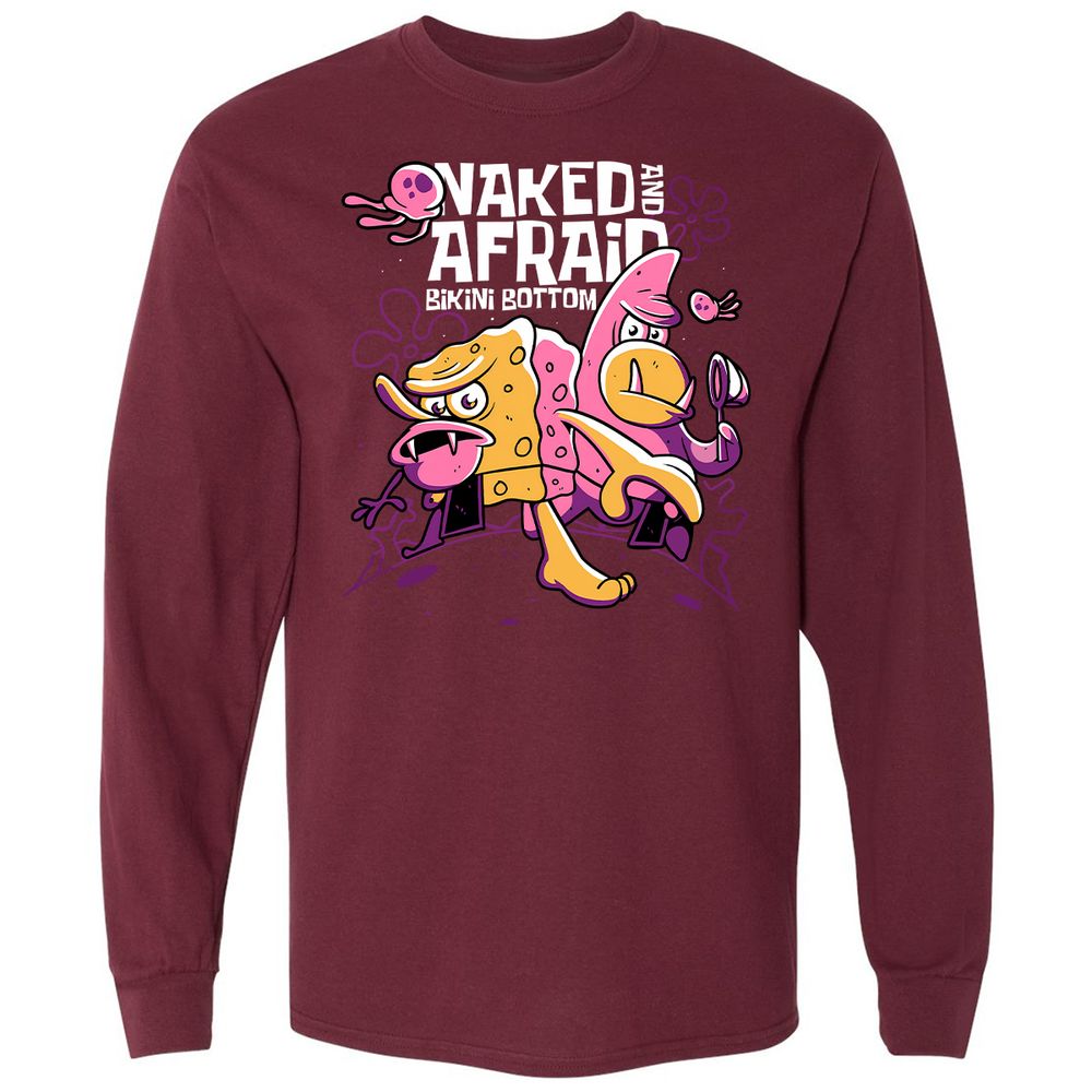 Long Sleeve T-Shirt - M2E8XS5R - Maroon - 11