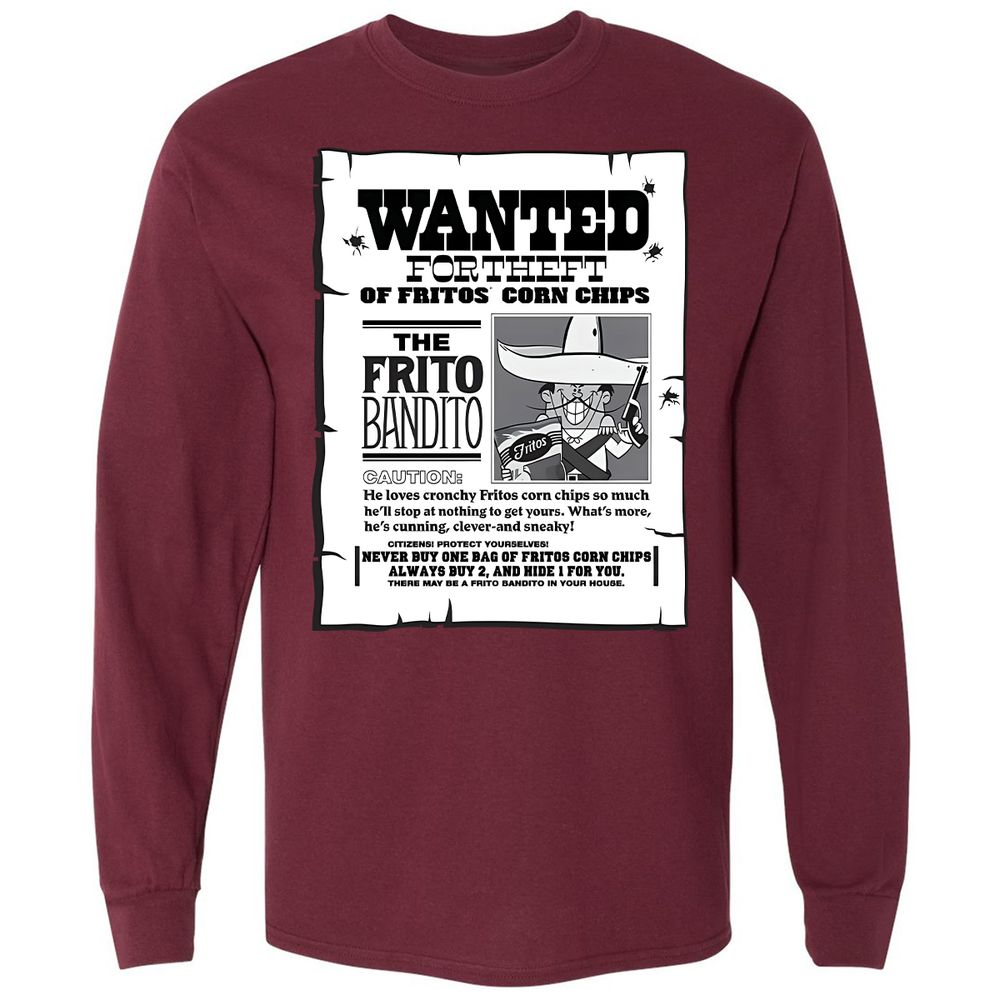 Long Sleeve T-Shirt - N2HDM9X4 - Maroon - 11