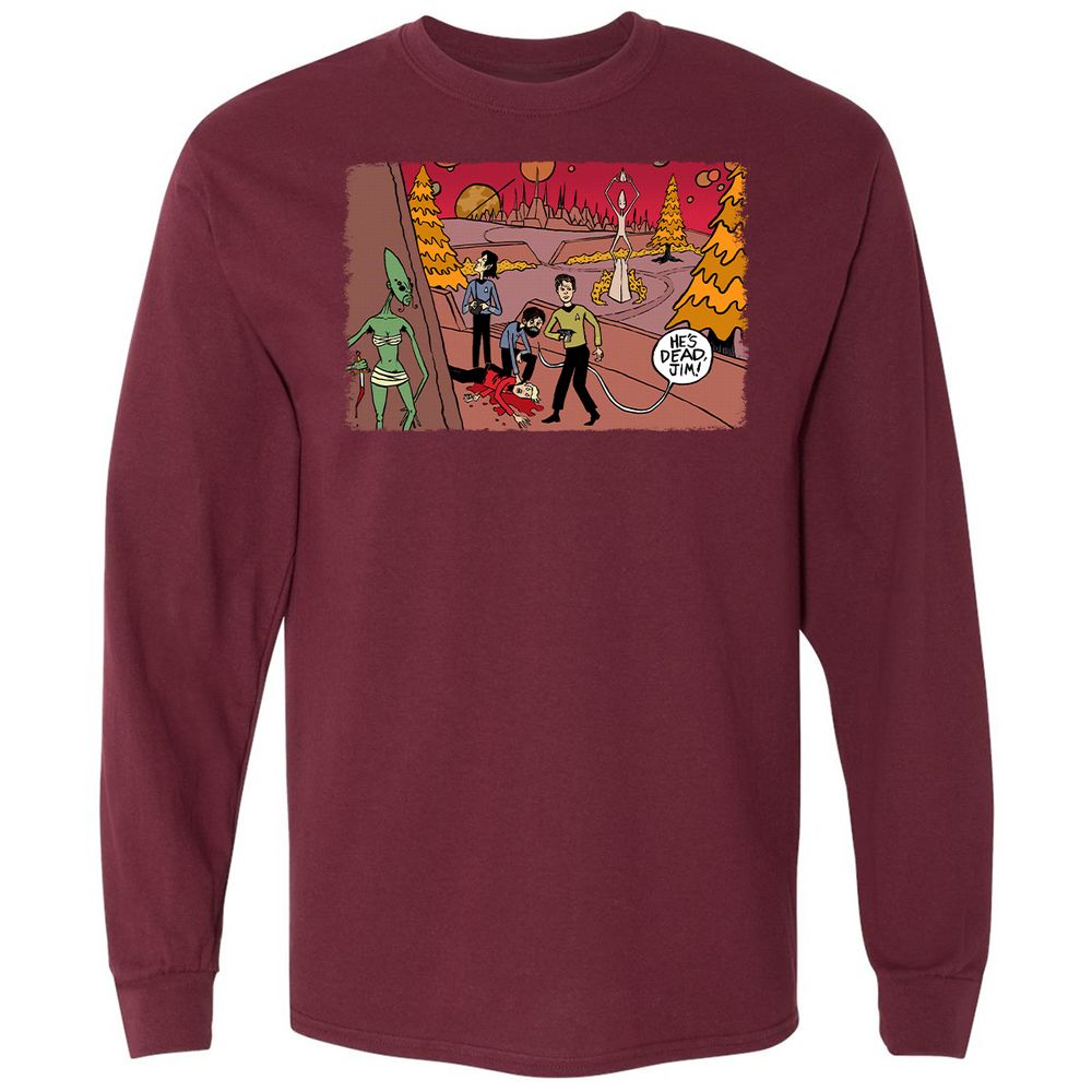 Long Sleeve T-Shirt - AWUH78MH - Maroon - 11