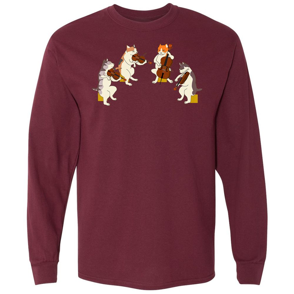 Long Sleeve T-Shirt - V2KNZXWS - Maroon - 11