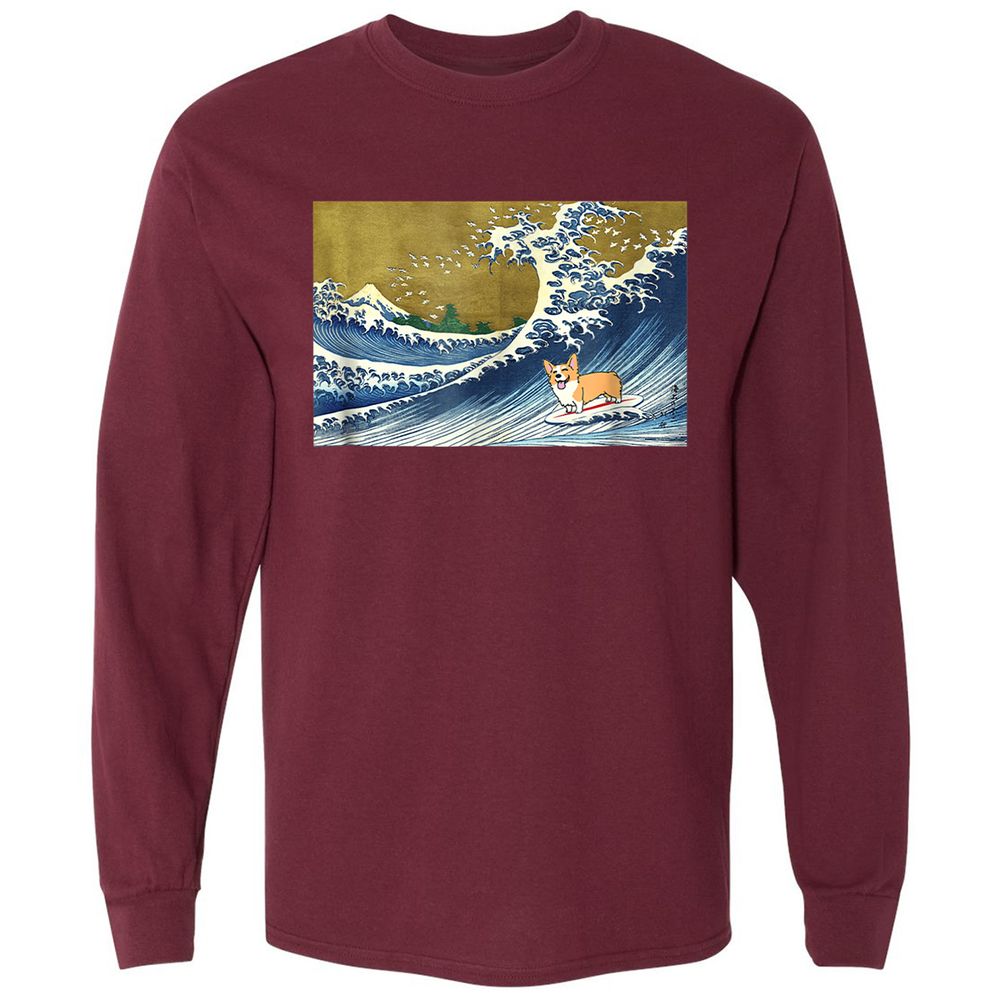 Long Sleeve T-Shirt - EF7EDWAR - Maroon - 11