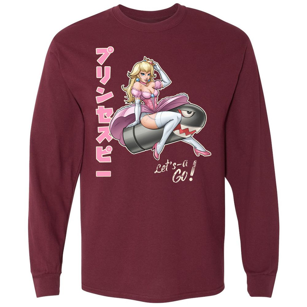 Long Sleeve T-Shirt - LF92DZKW - Maroon - 11