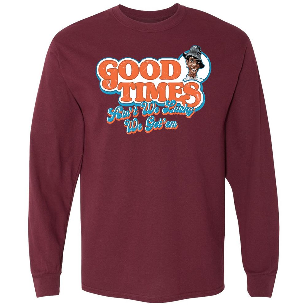 Long Sleeve T-Shirt - PVSWYZQU - Maroon - 11