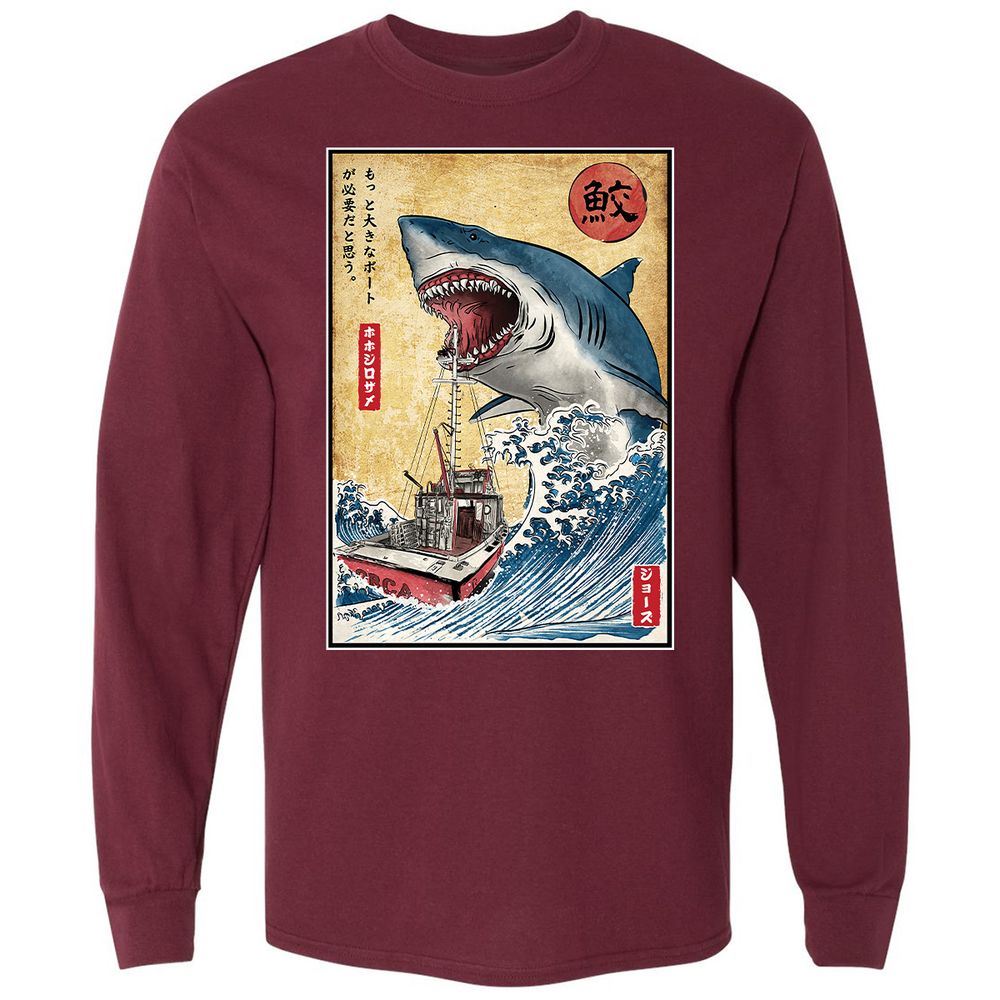 Long Sleeve T-Shirt - 1WSCMDT2 - Maroon - 11