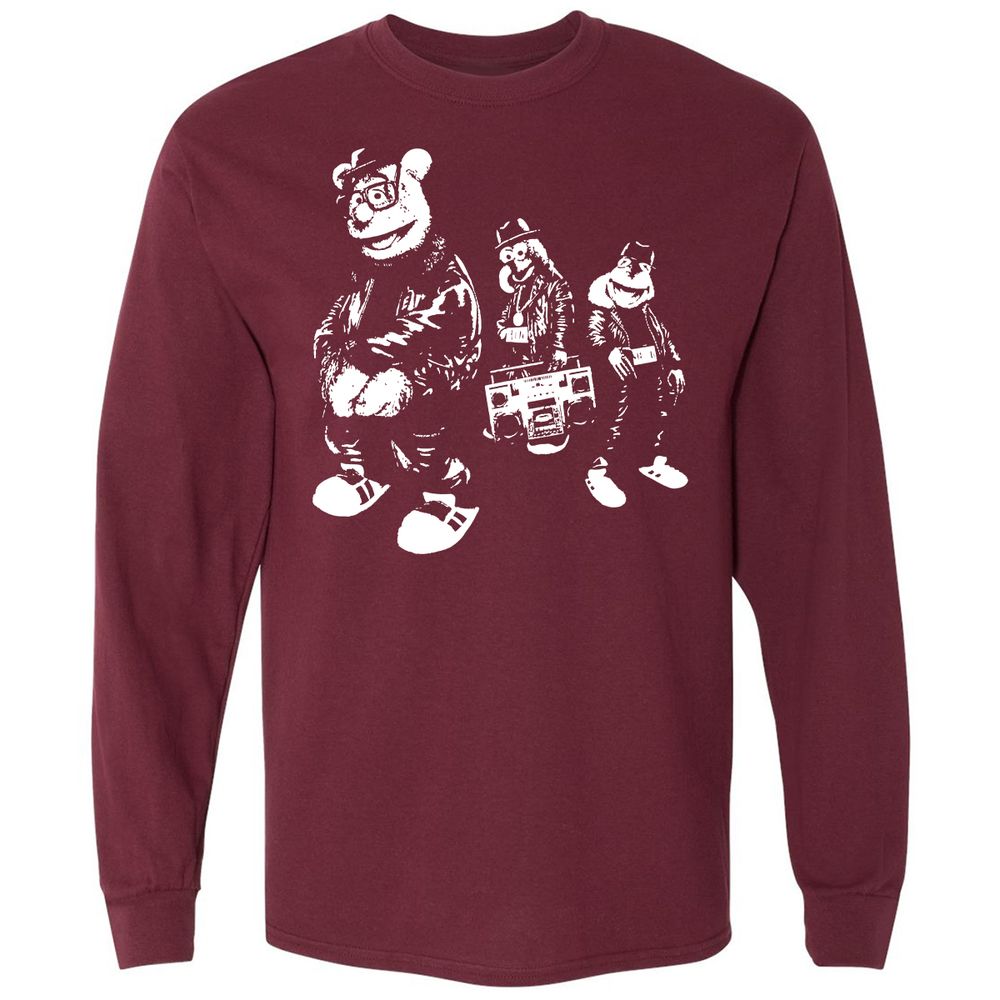 Long Sleeve T-Shirt - WFJQ81JY - Maroon - 11