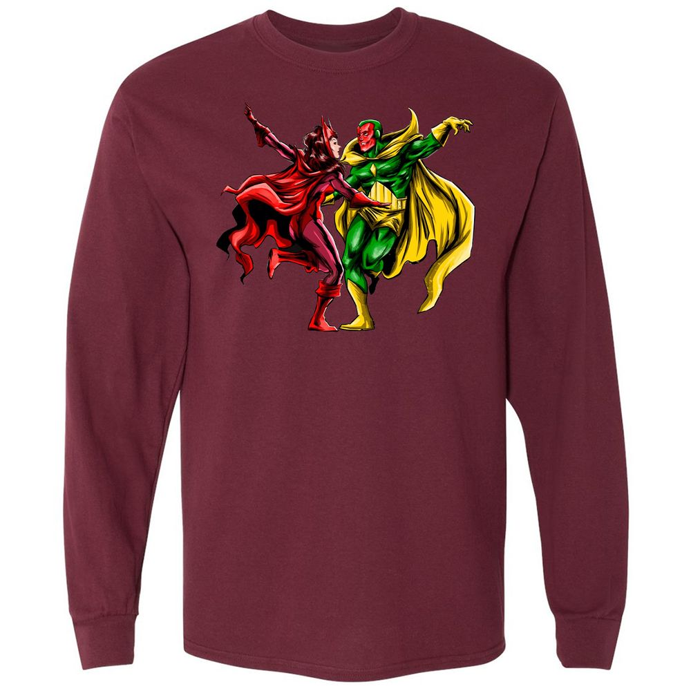 Long Sleeve T-Shirt - CHJVFYWT - Maroon - 11