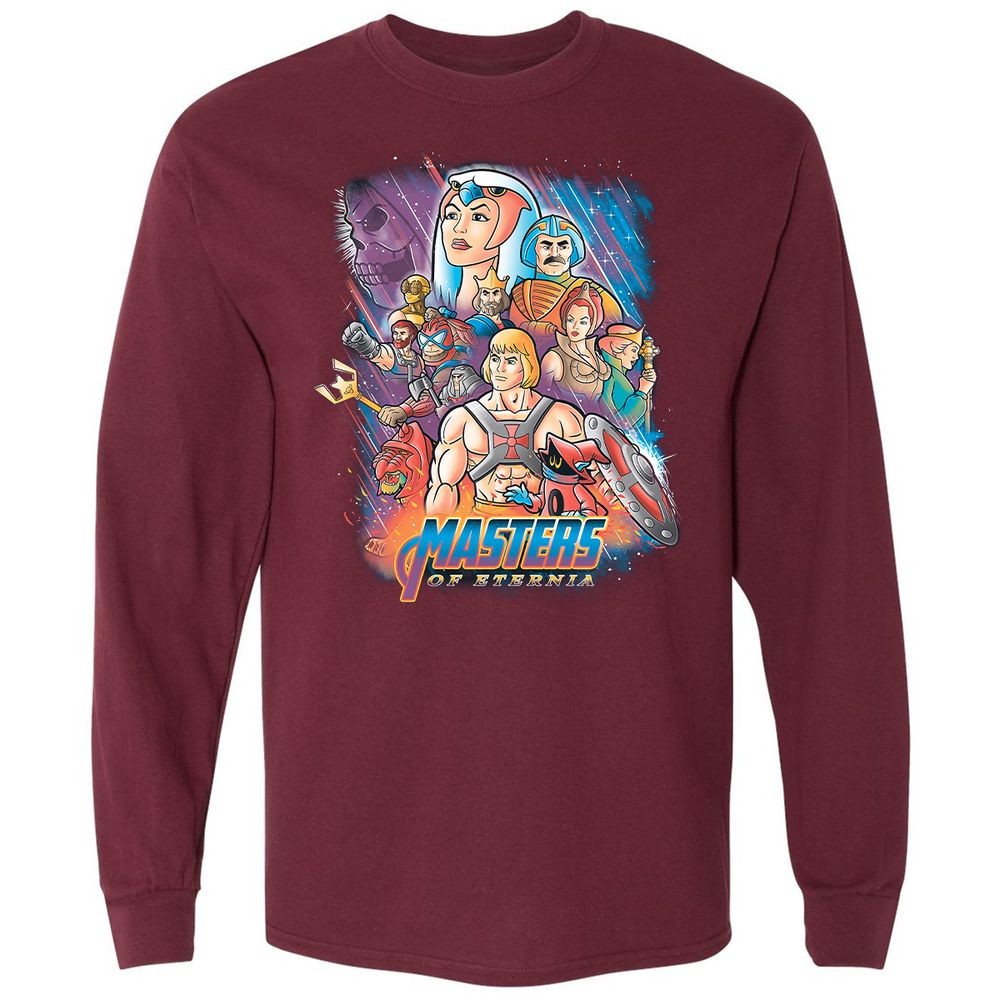 Long Sleeve T-Shirt - 4YBNUX9K - Maroon - 11