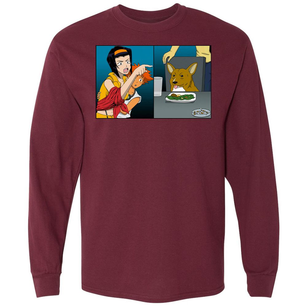 Long Sleeve T-Shirt - JWW2FF1P - Maroon - 11