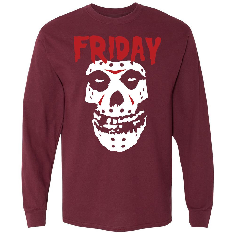 Long Sleeve T-Shirt - Z7X65NFV - Maroon - 11
