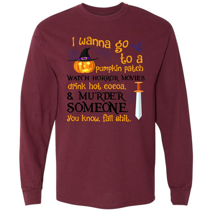 Long Sleeve T-Shirt - 6E9SEGP5 - Maroon - 11