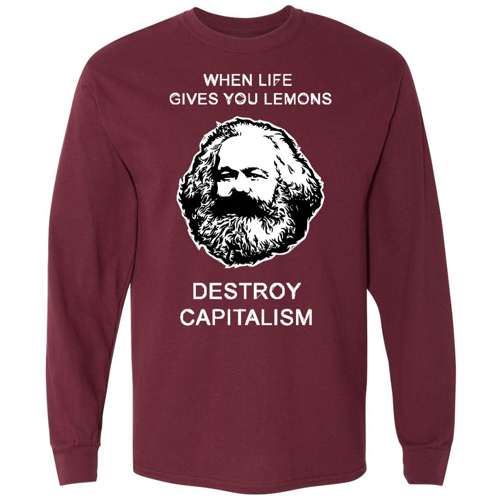 Long Sleeve T-Shirt - 5QRUPZBH - Maroon - 11
