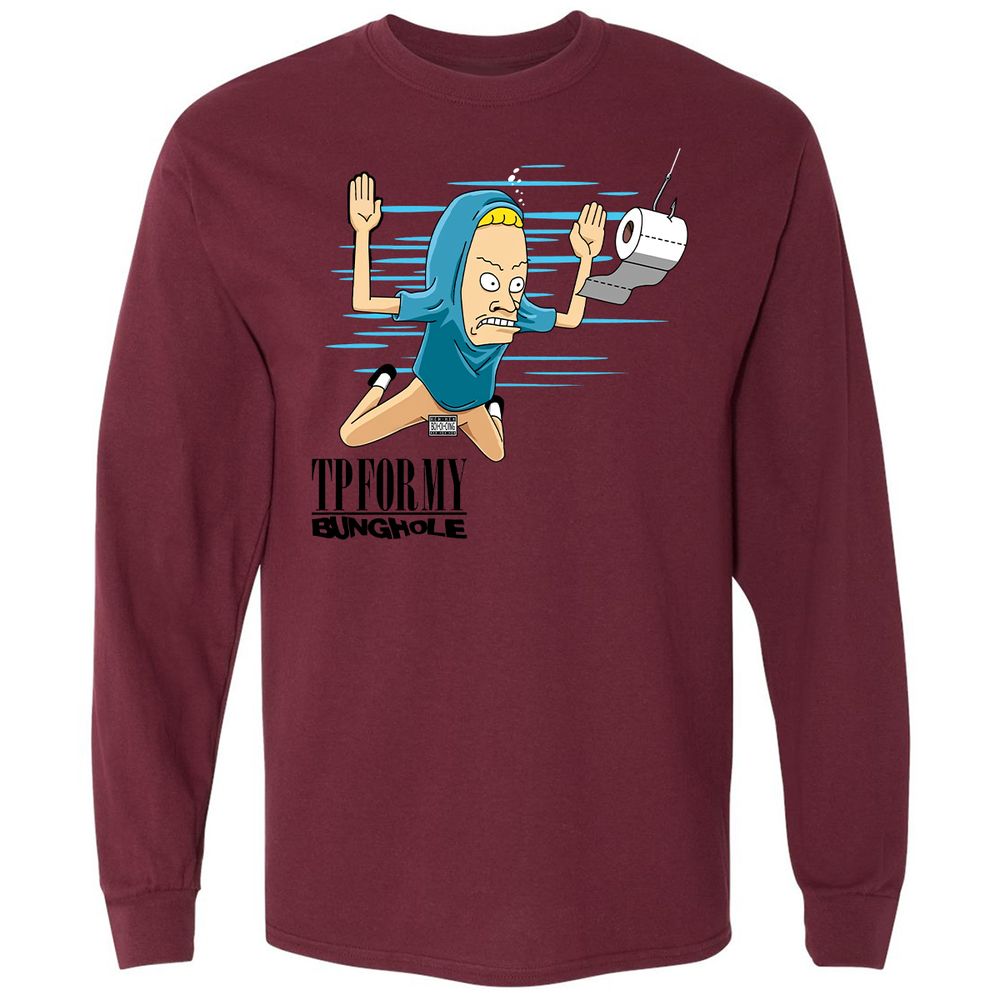 Long Sleeve T-Shirt - U16ZMFWJ - Maroon - 11