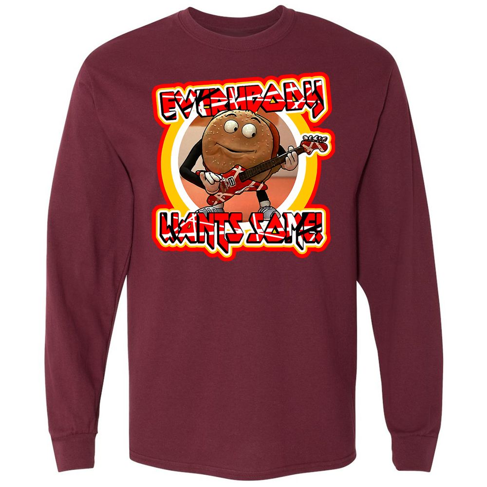 Long Sleeve T-Shirt - 6J3ZRZLM - Maroon - 11