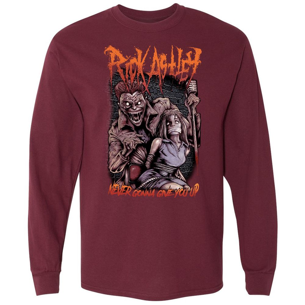 Long Sleeve T-Shirt - 4XHQL4G7 - Maroon - 11