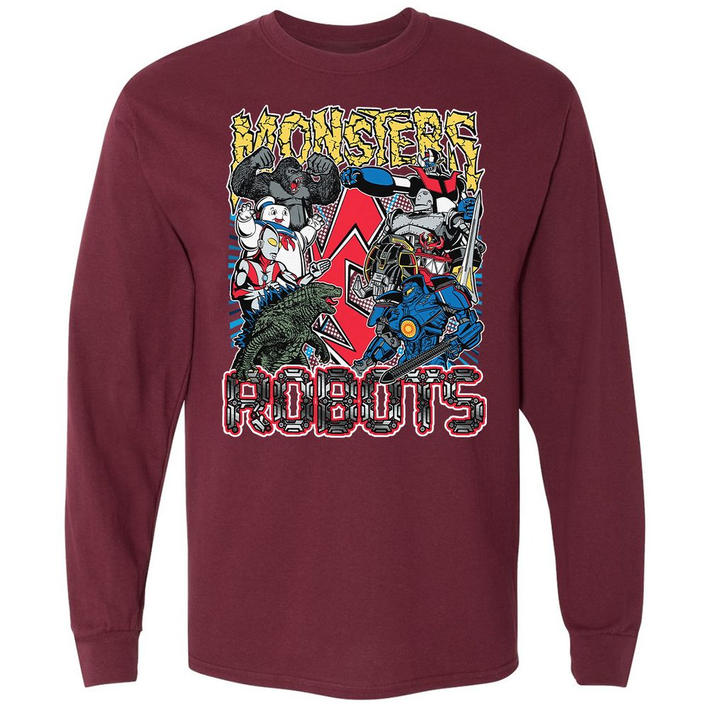 Long Sleeve T-Shirt - W3FAHGM3 - Maroon - 11