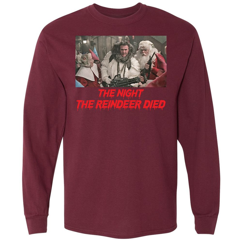 Long Sleeve T-Shirt - BPC7QUJS - Maroon - 11