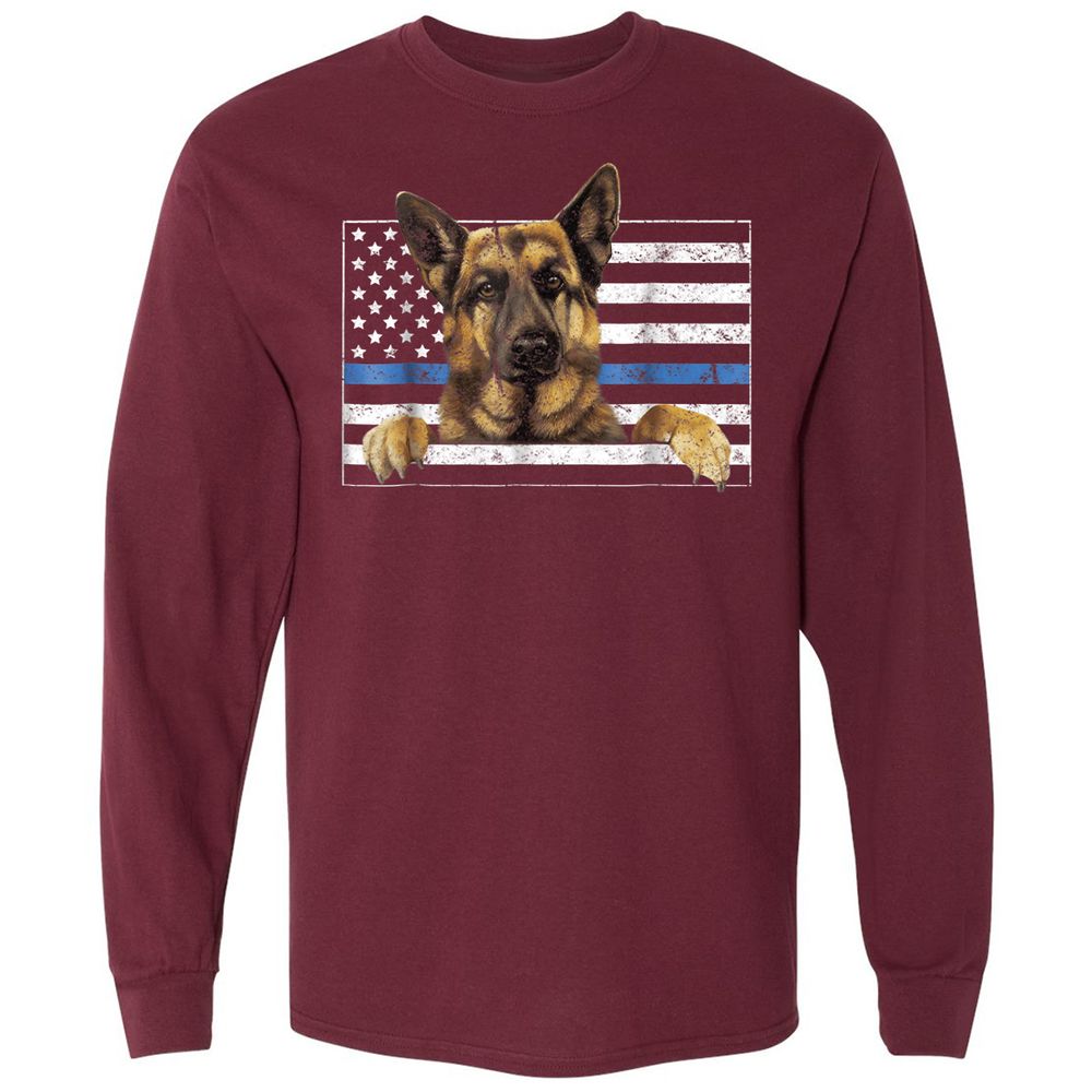 Long Sleeve T-Shirt - 7QEP6SCA - Maroon - 11
