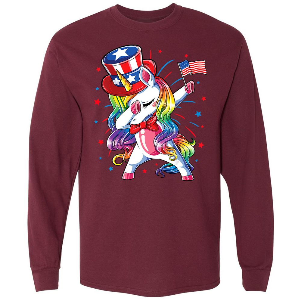 Long Sleeve T-Shirt - NAUXF7E3 - Maroon - 11