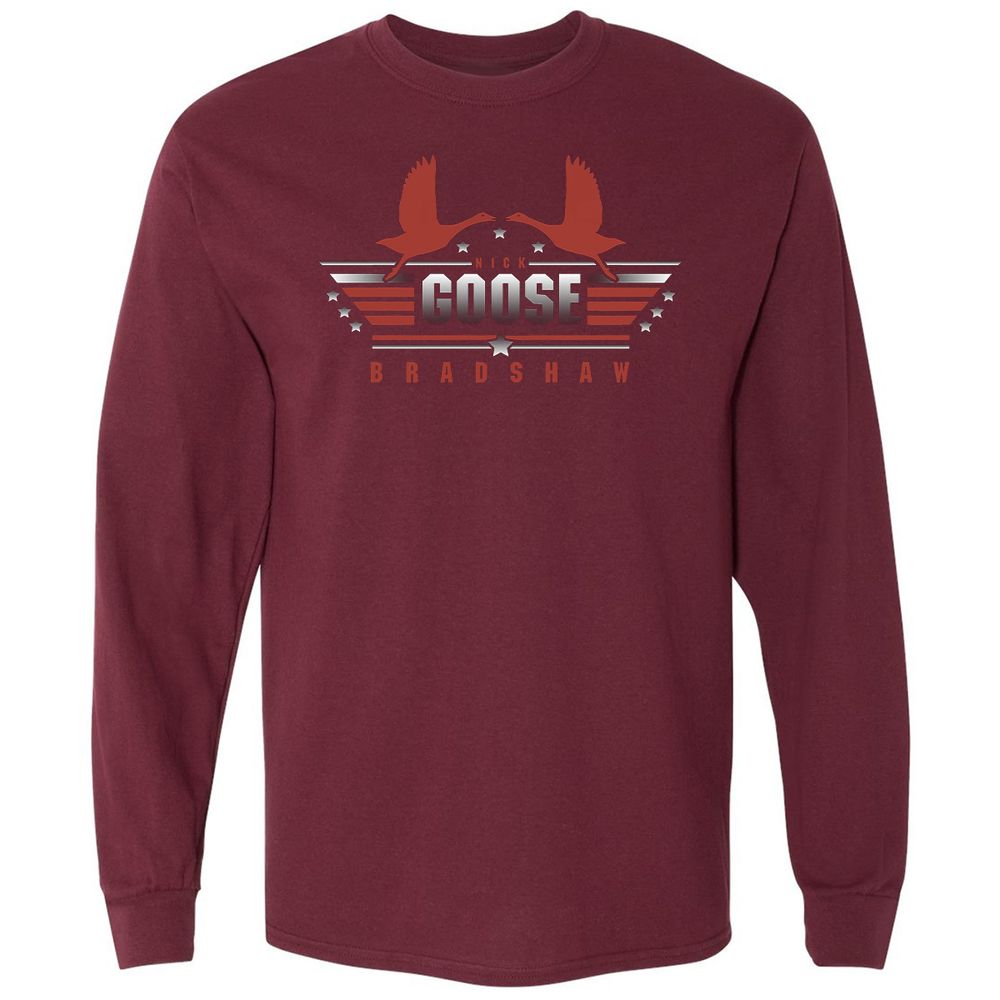 Long Sleeve T-Shirt - CRCXMXRD - Maroon - 11