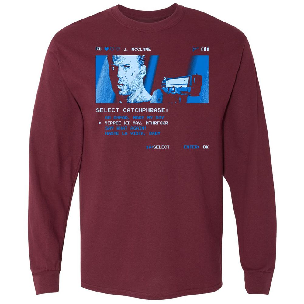 Long Sleeve T-Shirt - K72XDH96 - Maroon - 11