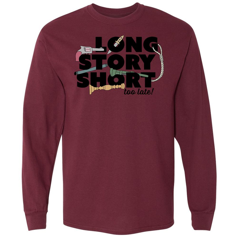 Long Sleeve T-Shirt - YKKYK718 - Maroon - 11
