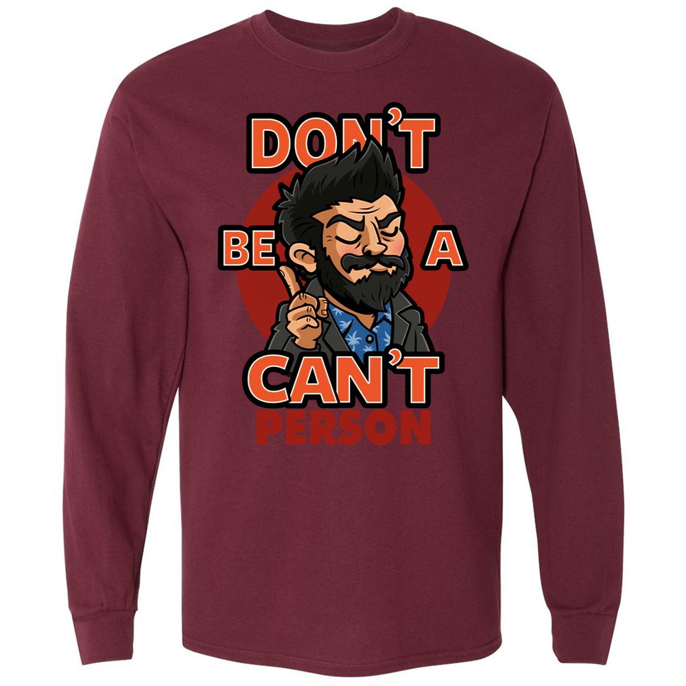 Long Sleeve T-Shirt - Q5VWLG6J - Maroon - 11