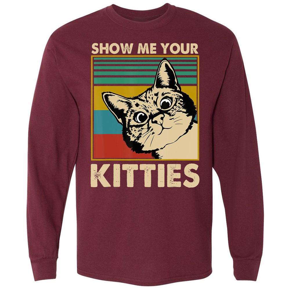 Long Sleeve T-Shirt - GM73LXJV - Maroon - 11