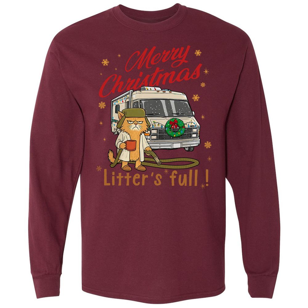 Long Sleeve T-Shirt - QJTQLMAC - Maroon - 11