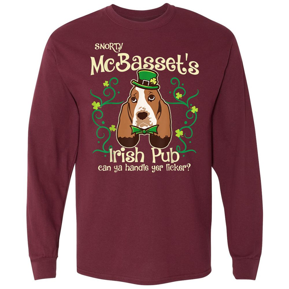 Long Sleeve T-Shirt - 7QDVRSXV - Maroon - 11