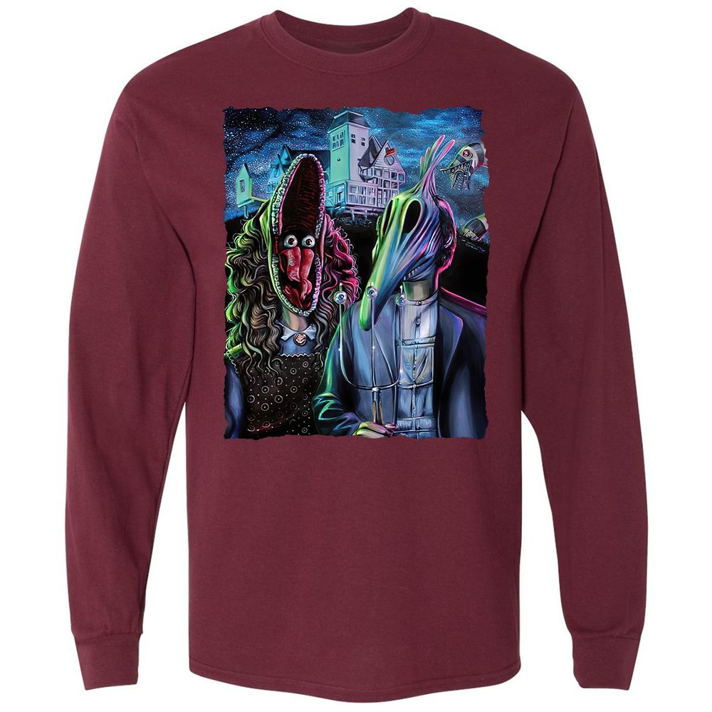 Long Sleeve T-Shirt - 225YDFCZ - Maroon - 11