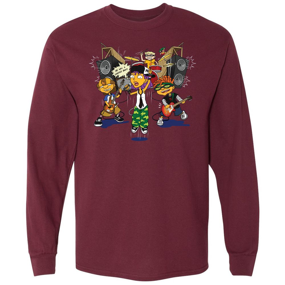 Long Sleeve T-Shirt - H8T3TJKE - Maroon - 11