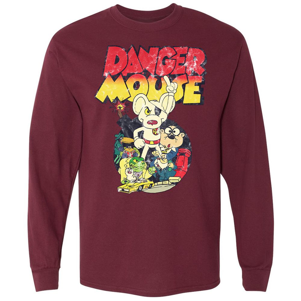 Long Sleeve T-Shirt - KDSH1GDK - Maroon - 11