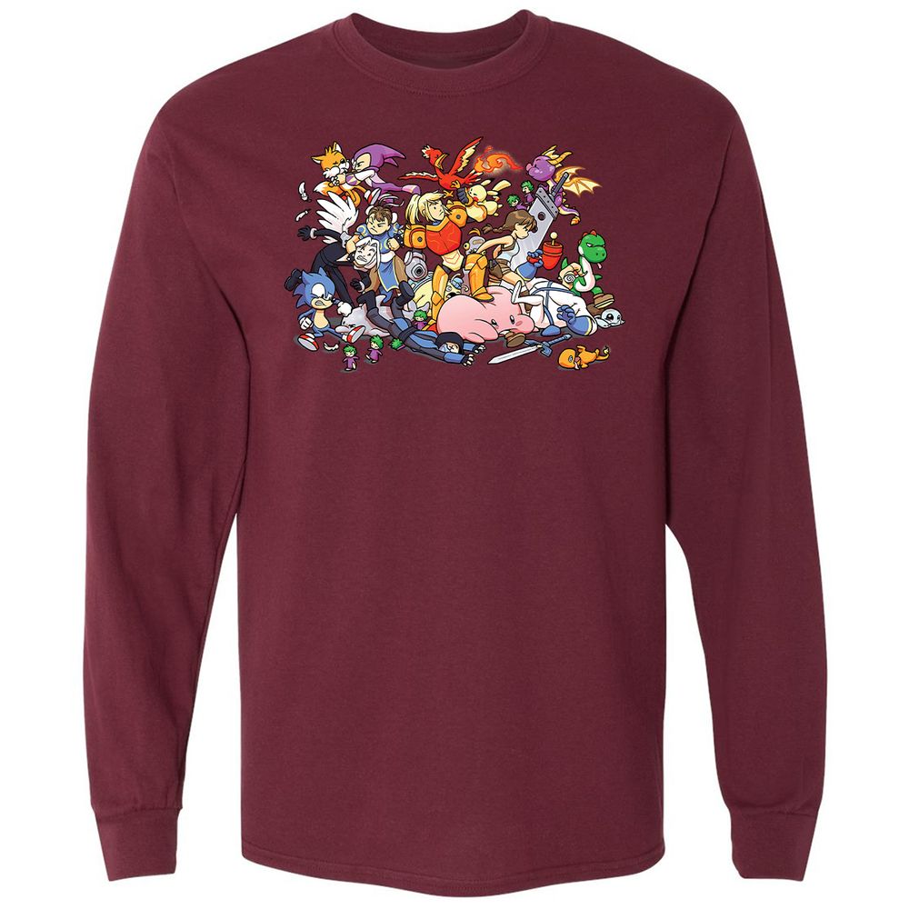 Long Sleeve T-Shirt - 3LBWRNG9 - Maroon - 11