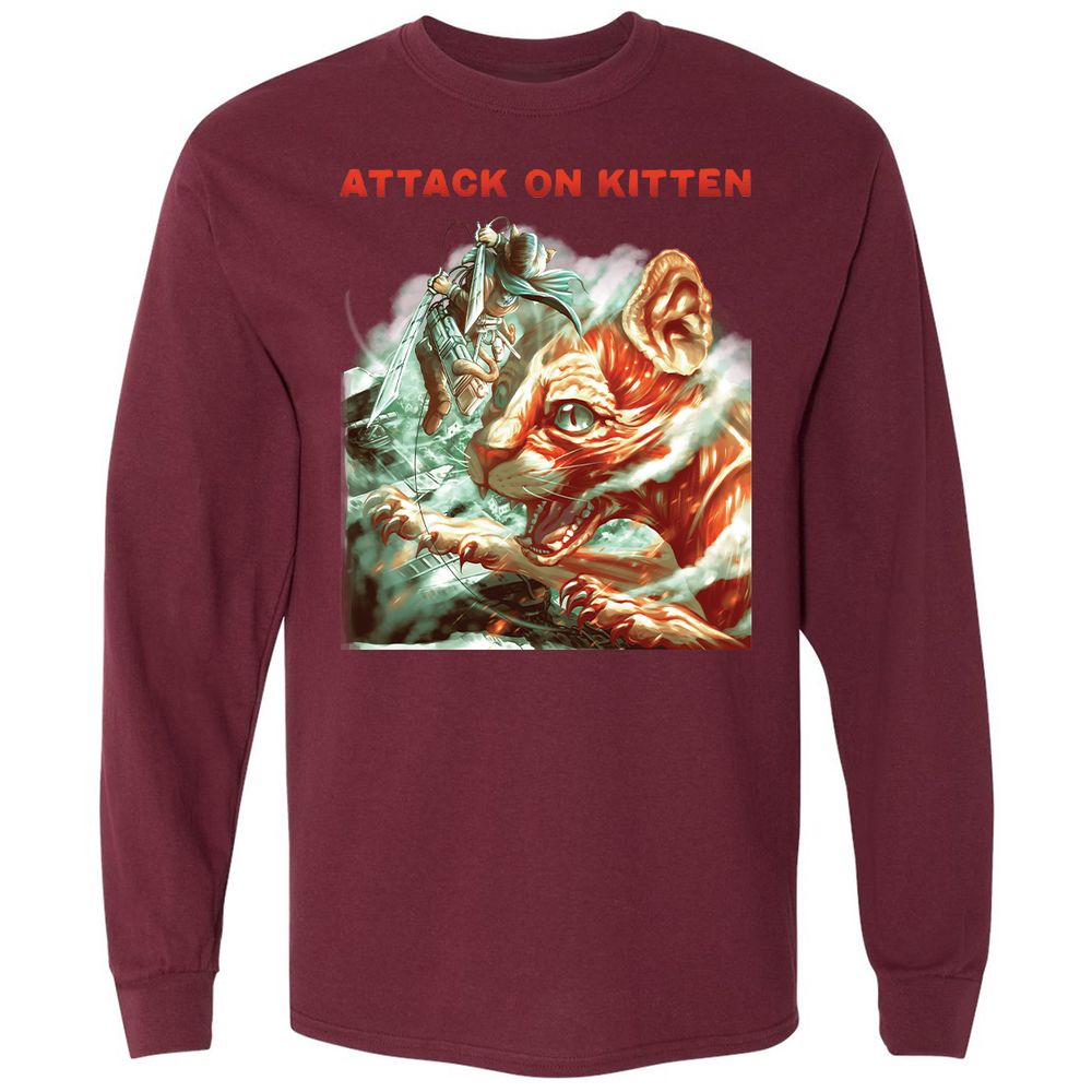 Long Sleeve T-Shirt - RUHAV6WC - Maroon - 11