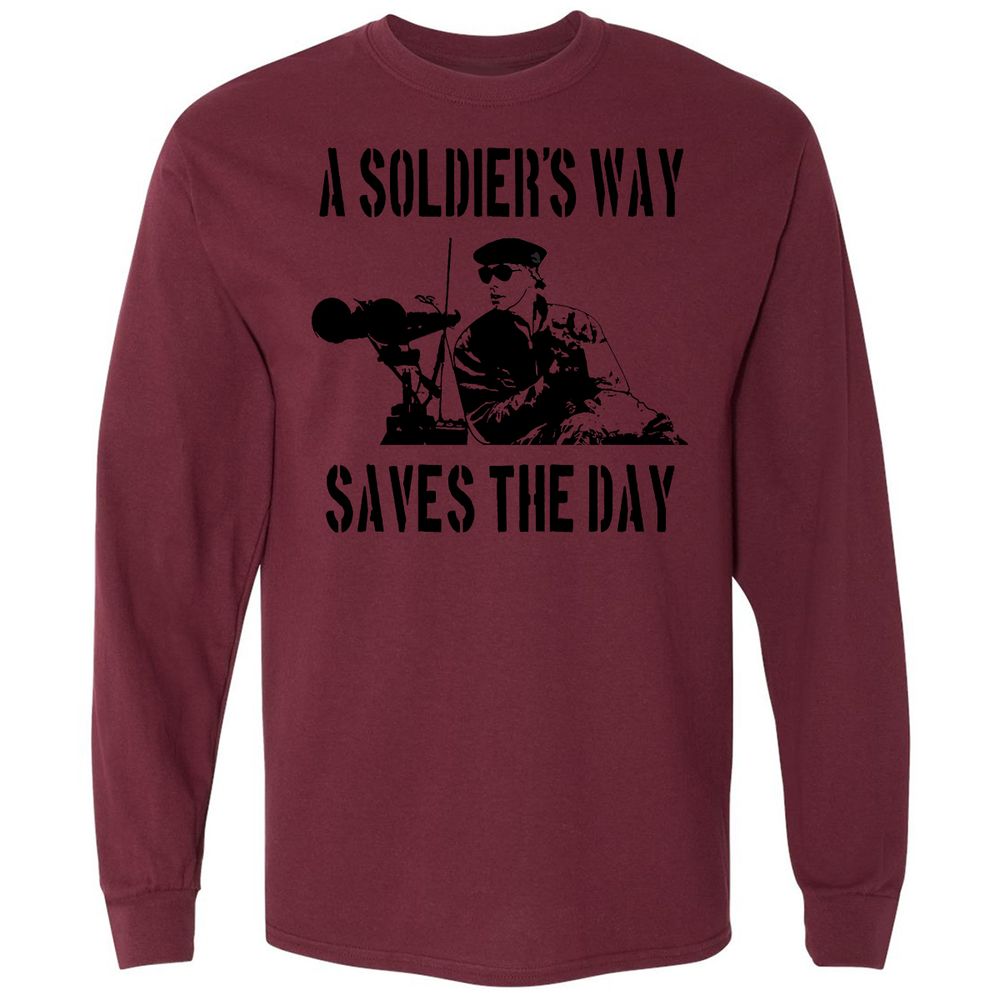 Long Sleeve T-Shirt - LBYWA434 - Maroon - 11