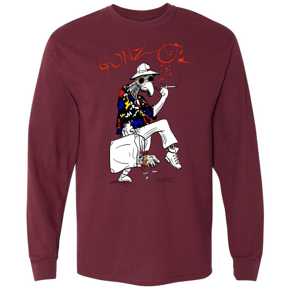 Long Sleeve T-Shirt - 4KDSZ31K - Maroon - 11
