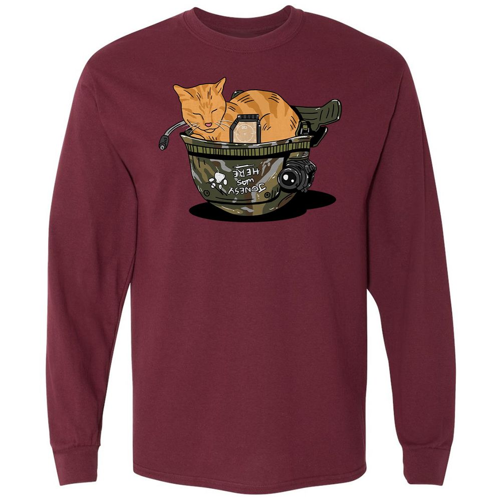 Long Sleeve T-Shirt - XFGT8W8H - Maroon - 11