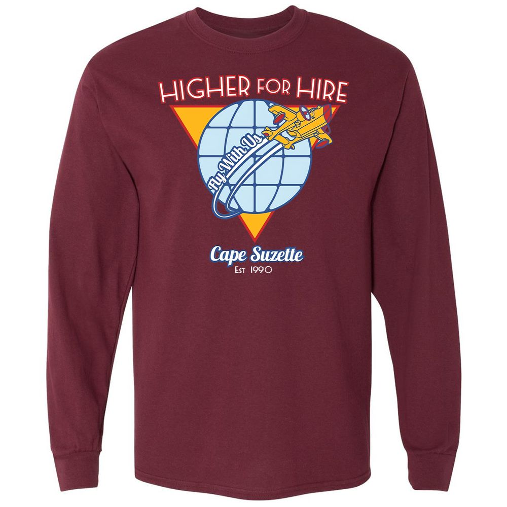 Long Sleeve T-Shirt - HYNJQ89R - Maroon - 11
