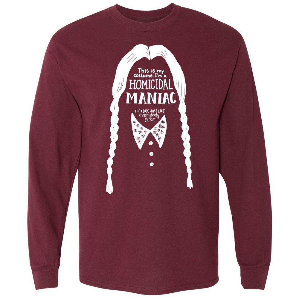 Long Sleeve T-Shirt - 5VTNYJJR - Maroon - 11