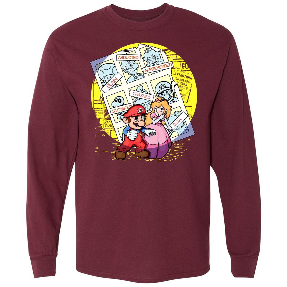 Long Sleeve T-Shirt - HP3GL6XE - Maroon - 11
