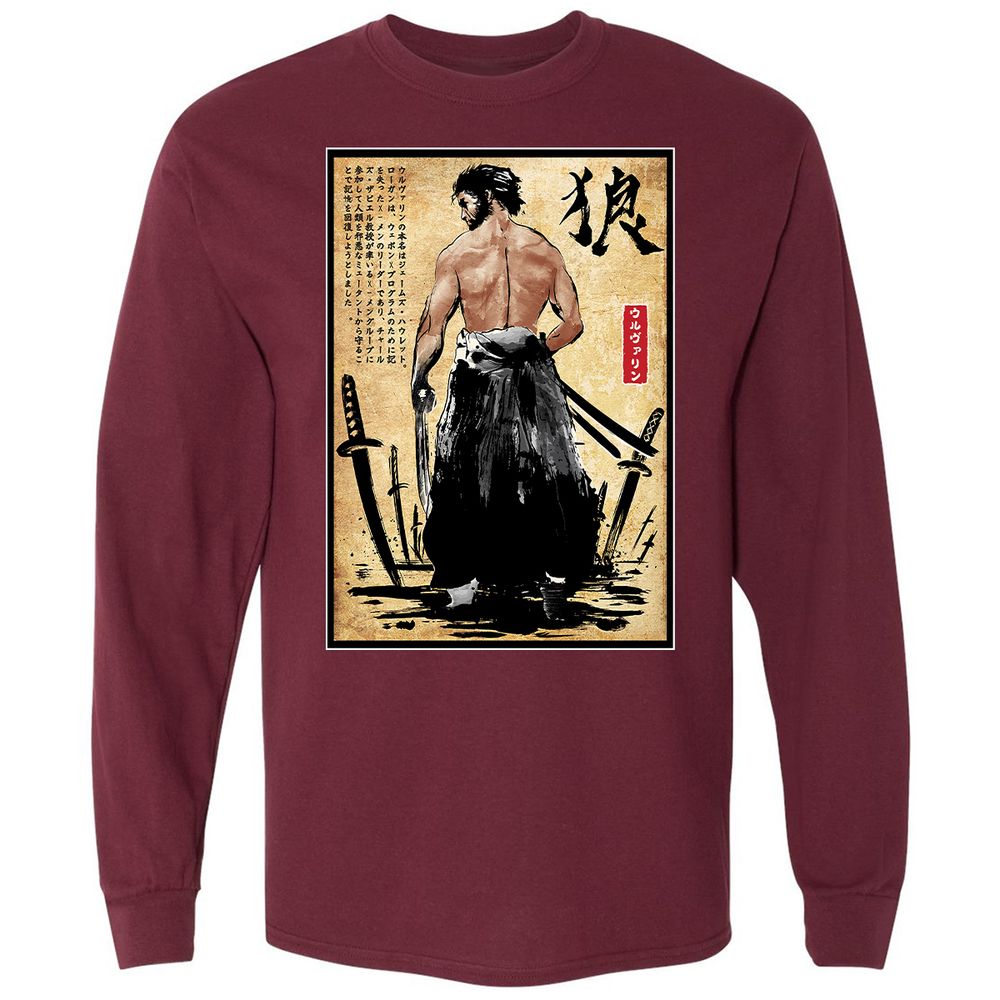 Long Sleeve T-Shirt - WLAHSB6H - Maroon - 11
