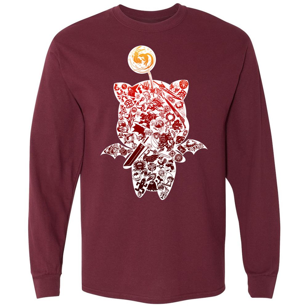 Long Sleeve T-Shirt - P65JJK2T - Maroon - 11