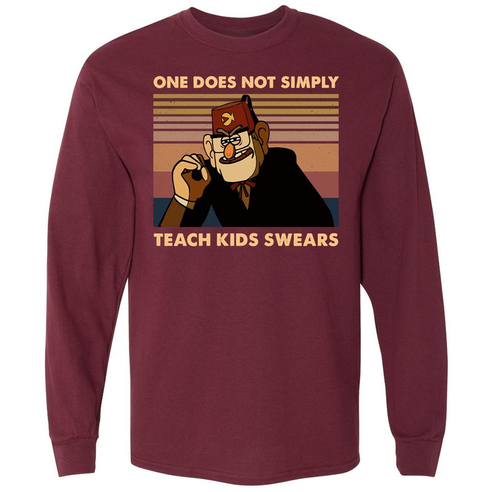 Long Sleeve T-Shirt - Q5MFWP4B - Maroon - 11