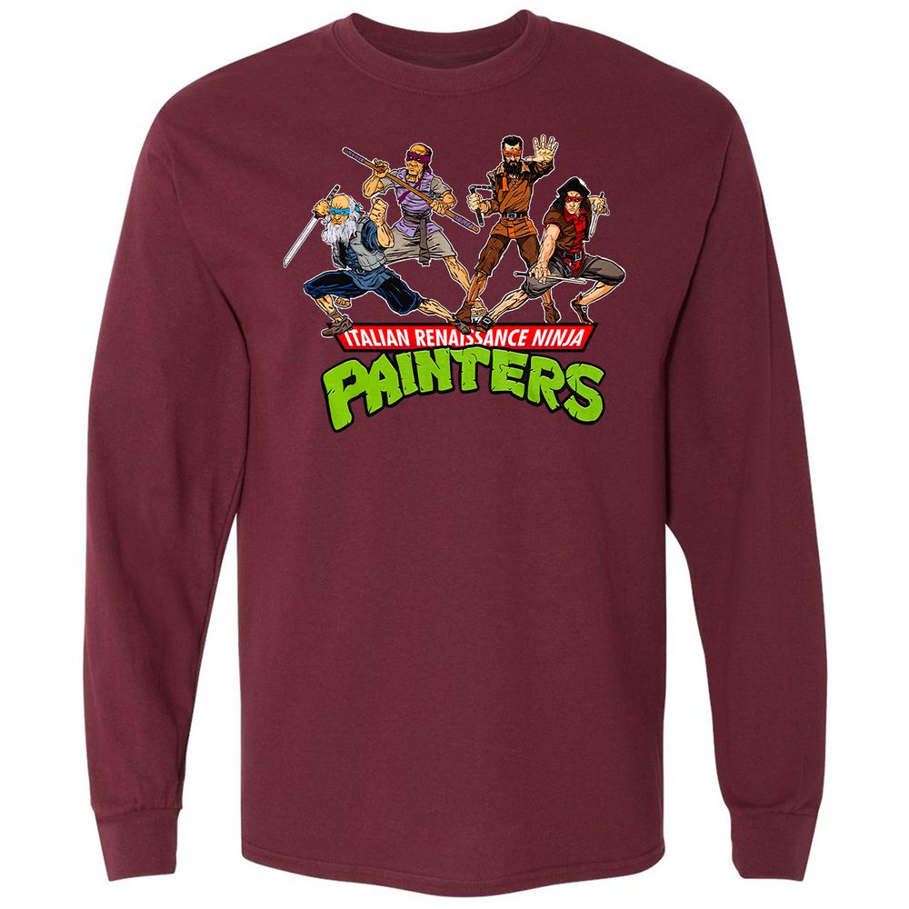 Long Sleeve T-Shirt - FDGGZ4P7 - Maroon - 11