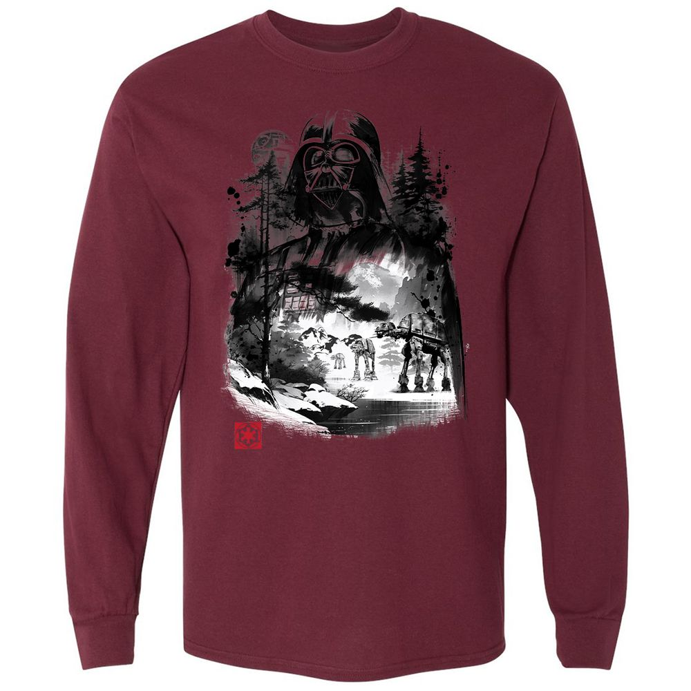 Long Sleeve T-Shirt - WVX64CCR - Maroon - 11