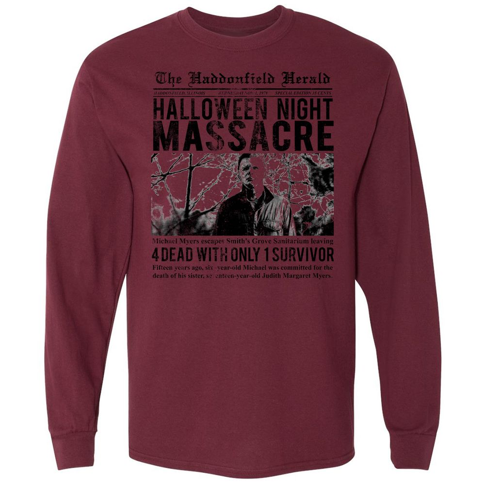 Long Sleeve T-Shirt - RJWQPLDL - Maroon - 11