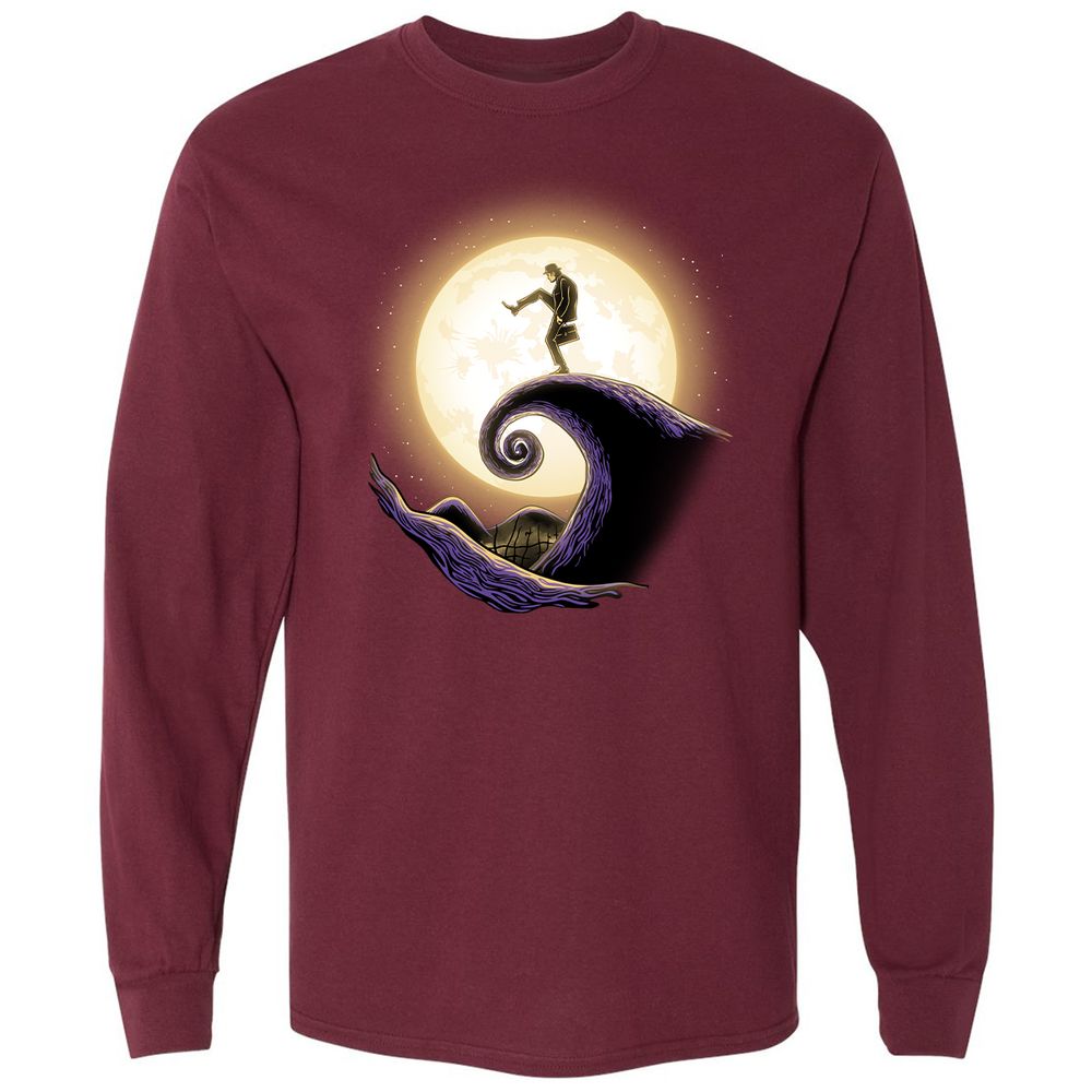 Long Sleeve T-Shirt - FJLJ7RAF - Maroon - 11